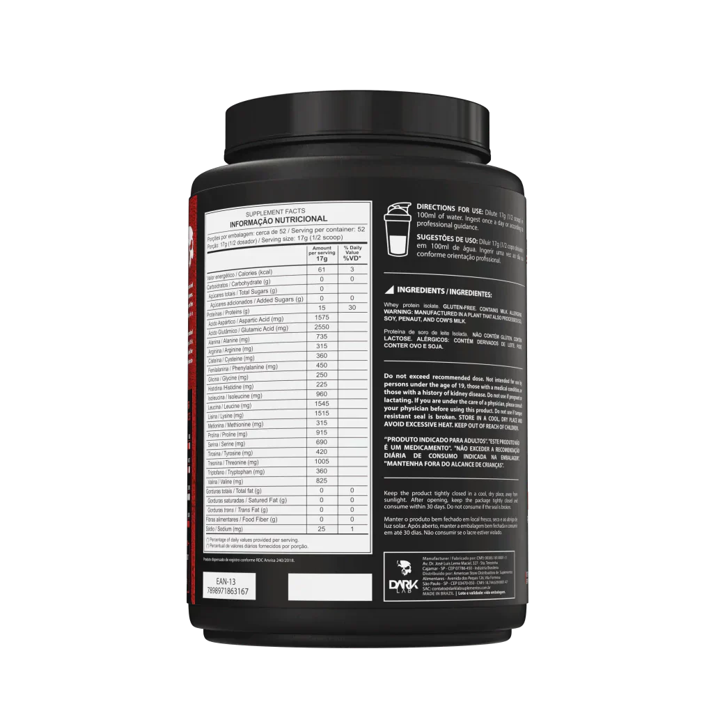 Iso Whey Zero 0 Carb 900g - Dark Lab